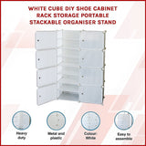 Sofas & Sofa Beds: White Cube DIY Shoe Cabinet Rack Storage Portable Stackable Organiser Stand