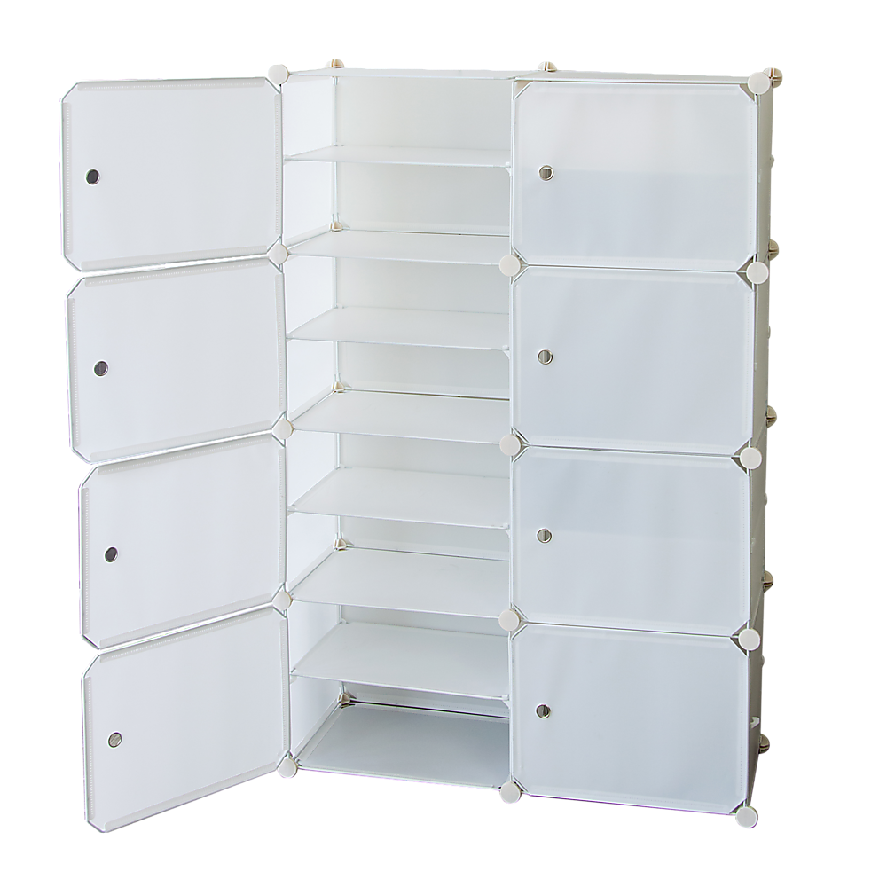 Sofas & Sofa Beds: White Cube DIY Shoe Cabinet Rack Storage Portable Stackable Organiser Stand