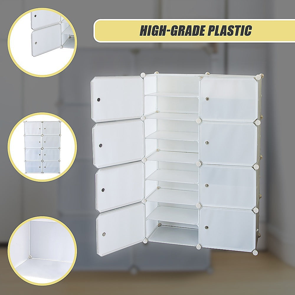 Sofas & Sofa Beds: White Cube DIY Shoe Cabinet Rack Storage Portable Stackable Organiser Stand
