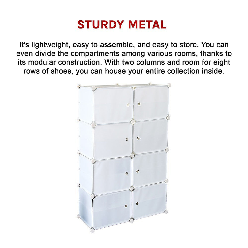 Sofas & Sofa Beds: White Cube DIY Shoe Cabinet Rack Storage Portable Stackable Organiser Stand