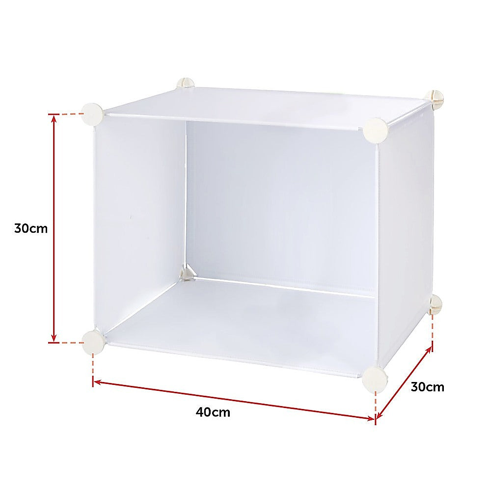 Sofas & Sofa Beds: White Cube DIY Shoe Cabinet Rack Storage Portable Stackable Organiser Stand