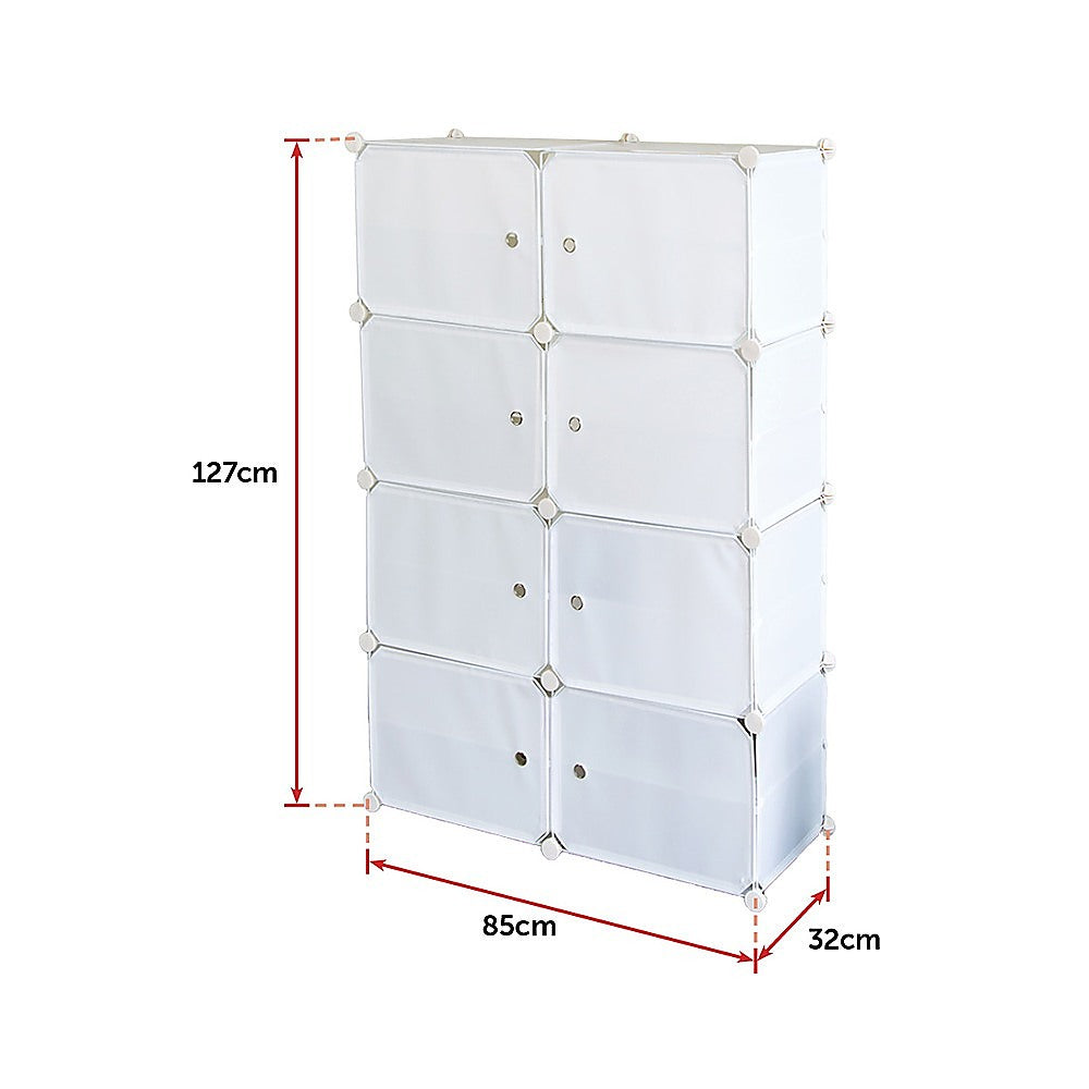 Sofas & Sofa Beds: White Cube DIY Shoe Cabinet Rack Storage Portable Stackable Organiser Stand