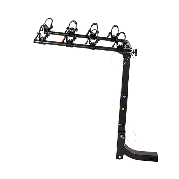 Premium 4-Bike Carrier Rack Hitch Mount Swing Down Bicycle Rack W/ 2