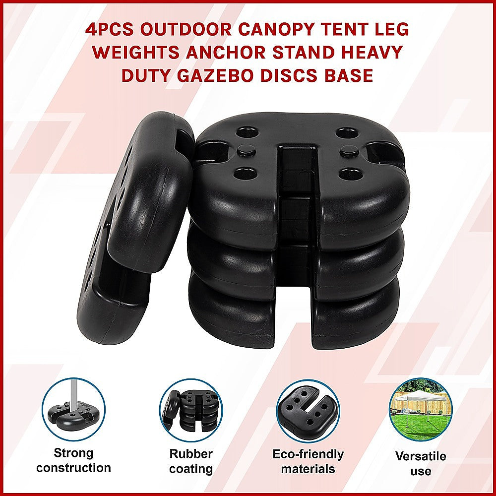 Canopies & Gazebos: 4pcs Outdoor Canopy Tent Leg Weights Anchor Stand Heavy Duty Gazebo Discs Base