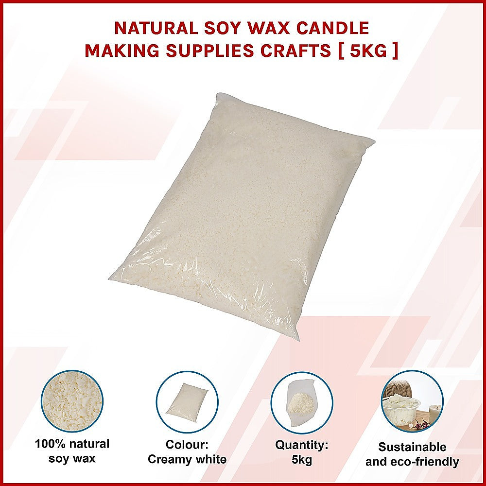 Arts & Crafts: Natural Soy Wax Candle Making Supplies Crafts [ 5kg ]