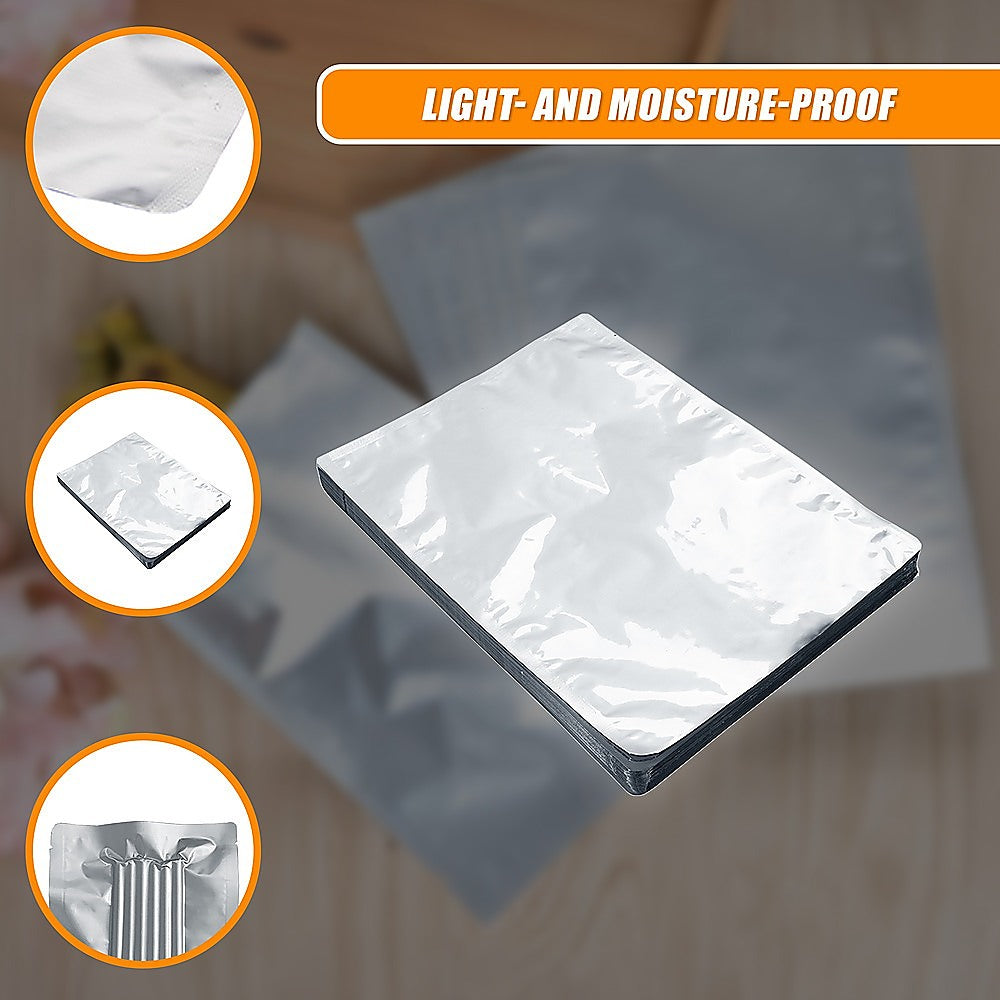Storage Boxes: 100x Food Vacuum Bags Pouch Foil Aluminum Storage Bags Heat Seal 30x40cm
