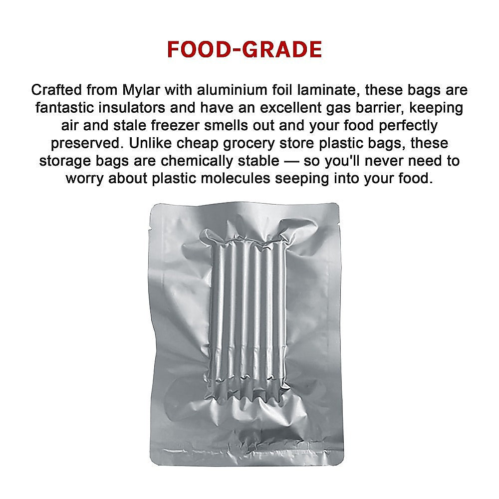 Storage Boxes: 100x Food Vacuum Bags Pouch Foil Aluminum Storage Bags Heat Seal 30x40cm
