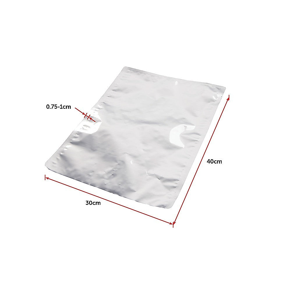 Storage Boxes: 100x Food Vacuum Bags Pouch Foil Aluminum Storage Bags Heat Seal 30x40cm