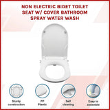 Kitchen & Bathroom DIY: Non Electric Bidet Toilet Seat W/ Cover Bathroom Spray Water Wash