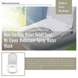 Kitchen & Bathroom DIY: Non Electric Bidet Toilet Seat W/ Cover Bathroom Spray Water Wash