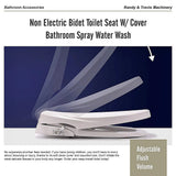 Kitchen & Bathroom DIY: Non Electric Bidet Toilet Seat W/ Cover Bathroom Spray Water Wash