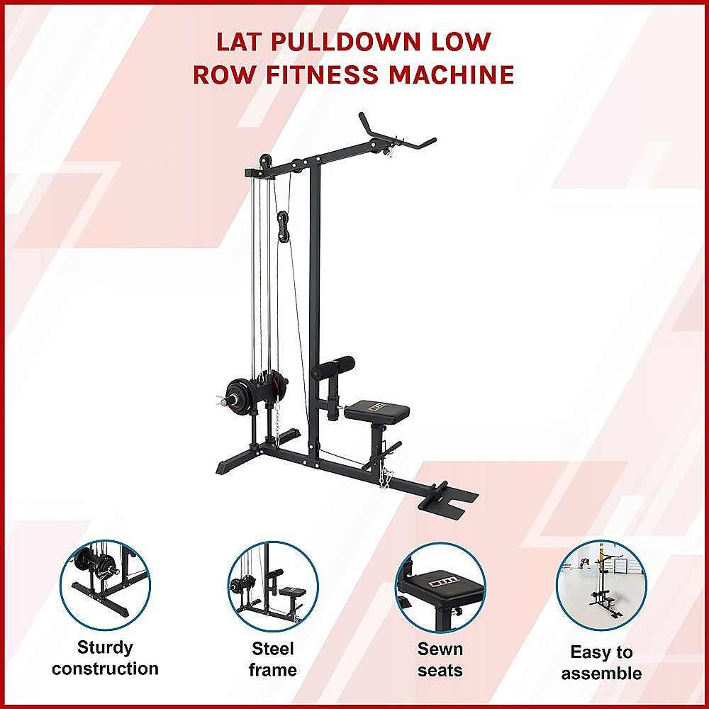Gym Equipment & Accessories: Lat PullDown Low Row Fitness Machine