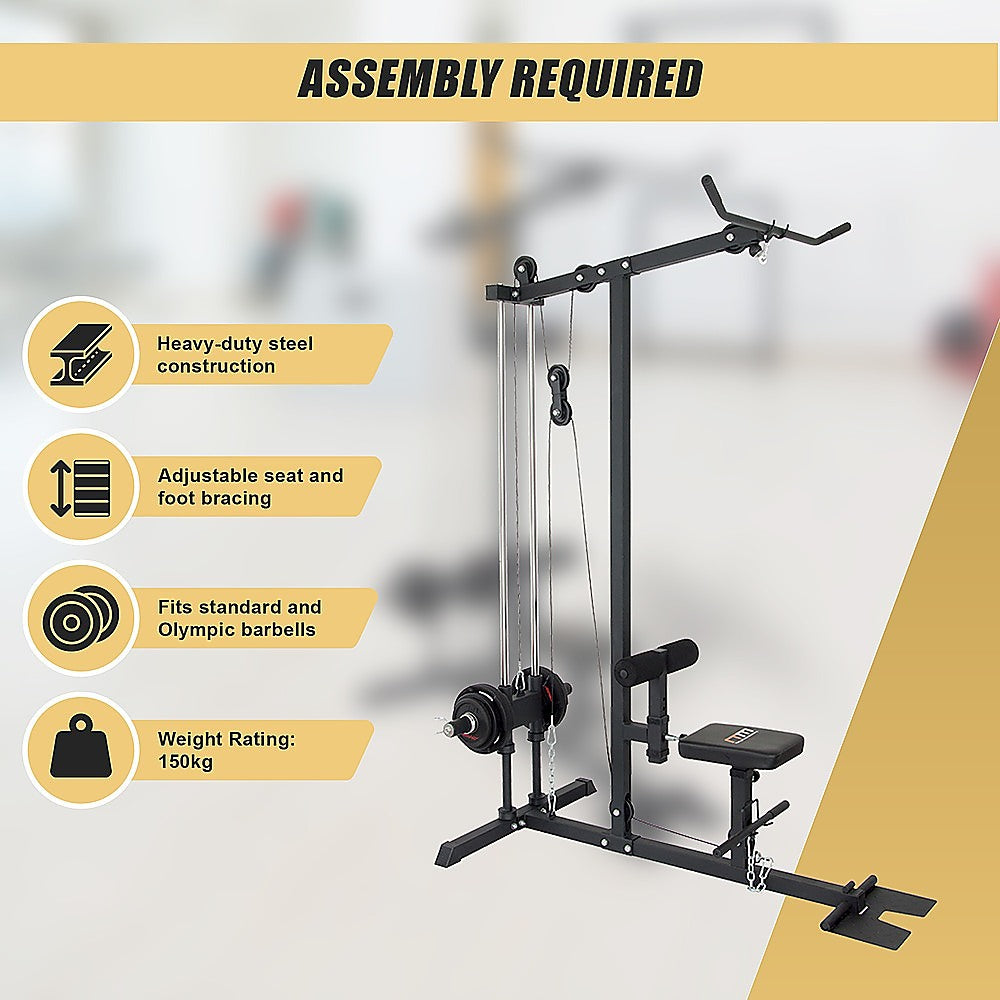 Gym Equipment & Accessories: Lat PullDown Low Row Fitness Machine
