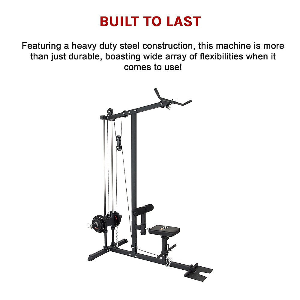 Gym Equipment & Accessories: Lat PullDown Low Row Fitness Machine