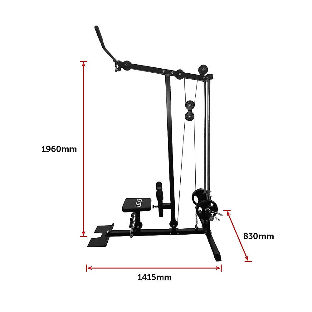 Gym Equipment & Accessories: Lat PullDown Low Row Fitness Machine