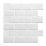 Building Materials: Tiles 3D Peel and Stick Wall Tile Subway White (30 x 30cm x 10 sheets)