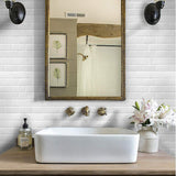 Building Materials: Tiles 3D Peel and Stick Wall Tile Subway White (30 x 30cm x 10 sheets)