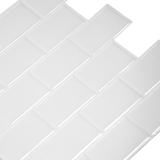 Building Materials: Tiles 3D Peel and Stick Wall Tile Subway White (30 x 30cm x 10 sheets)