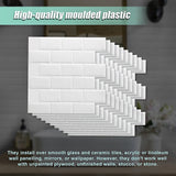 Building Materials: Tiles 3D Peel and Stick Wall Tile Subway White (30 x 30cm x 10 sheets)