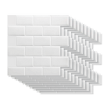 Building Materials: Tiles 3D Peel and Stick Wall Tile Subway White (30 x 30cm x 10 sheets)