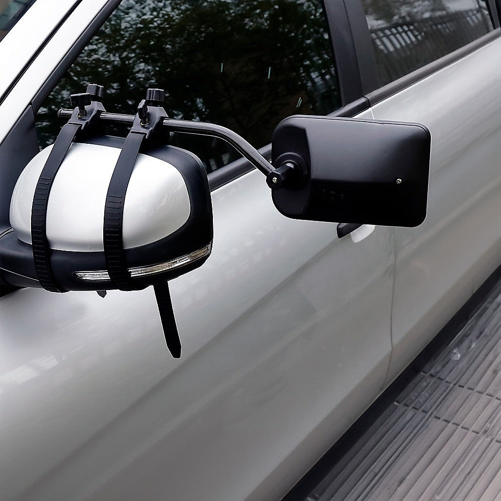 Masonry Tools: 2x Towing Mirrors Pair Clip on Multi Fit Clamp On Towing Caravan 4X4 Trailer