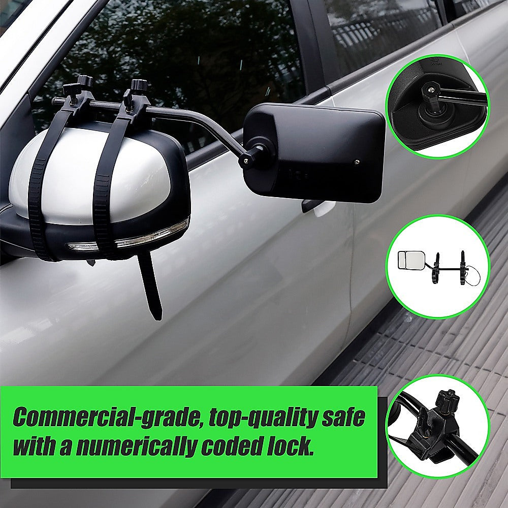 Masonry Tools: 2x Towing Mirrors Pair Clip on Multi Fit Clamp On Towing Caravan 4X4 Trailer