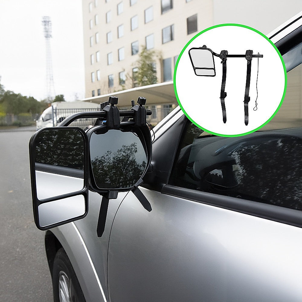Masonry Tools: 2x Towing Mirrors Pair Clip on Multi Fit Clamp On Towing Caravan 4X4 Trailer