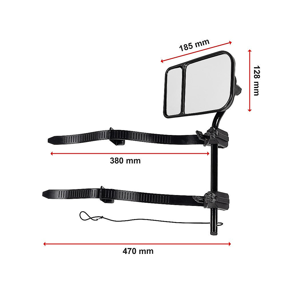 Masonry Tools: 2x Towing Mirrors Pair Clip on Multi Fit Clamp On Towing Caravan 4X4 Trailer