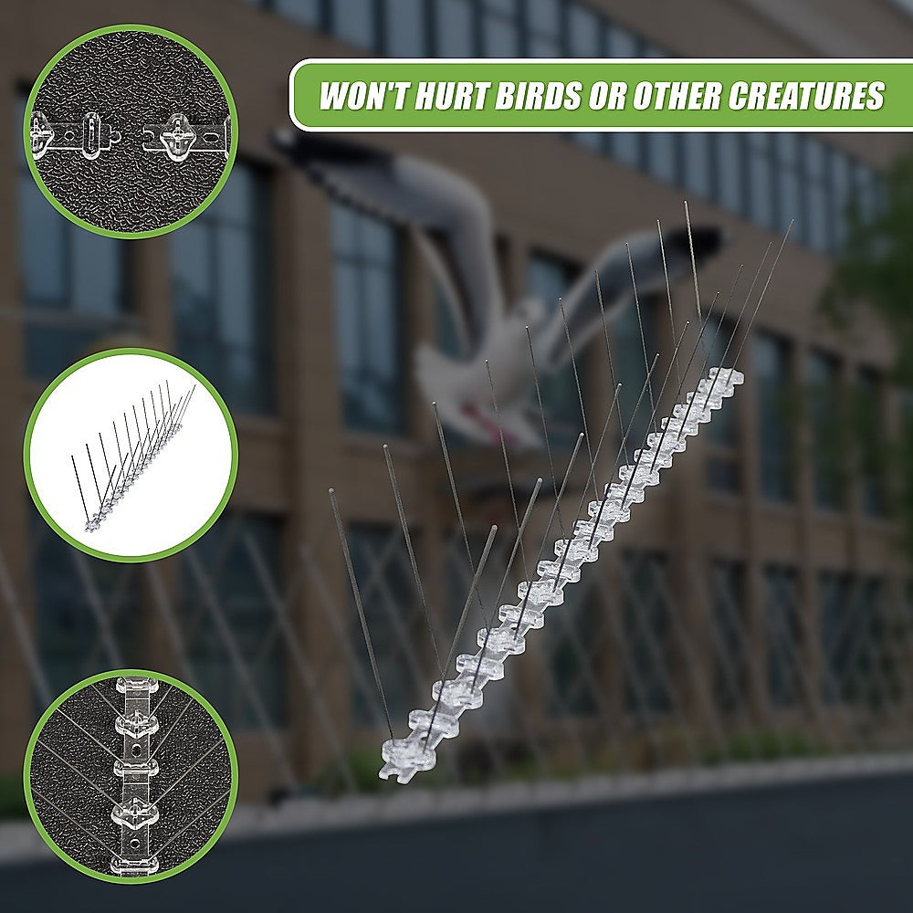 Gardening Accessories: 20x 50cm Bird Spike S304 wire Spikes Eaves Pigeon Gull Starling 10M