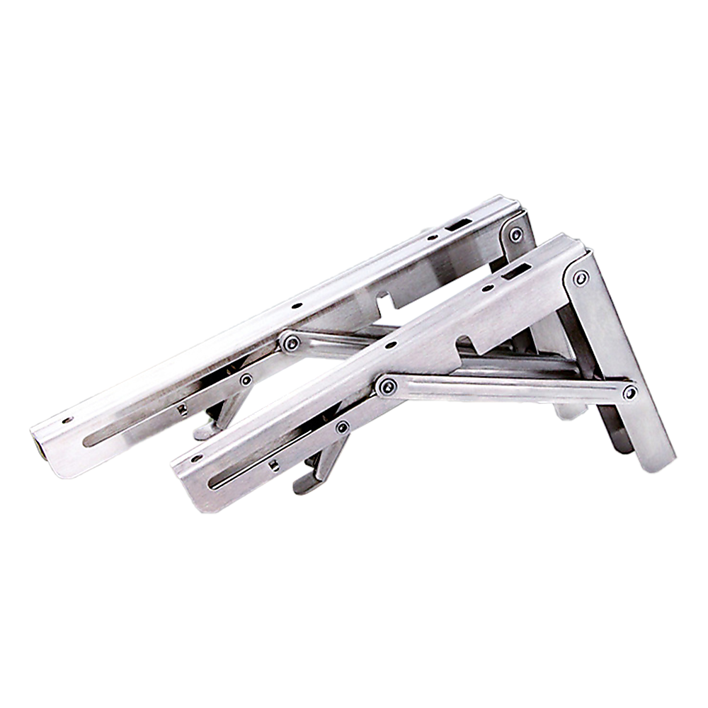 Sofas & Sofa Beds: 2x 10" Stainless Steel Folding Table Bracket Shelf Bench 50kg Load Heavy Duty
