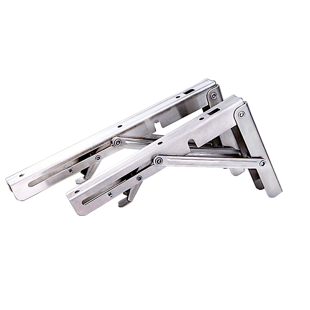Sofas & Sofa Beds: 2x 20" Stainless Steel Folding Table Bracket Shelf Bench 50kg Load Heavy Duty