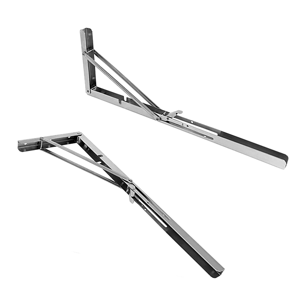Sofas & Sofa Beds: 2x 20" Stainless Steel Folding Table Bracket Shelf Bench 50kg Load Heavy Duty