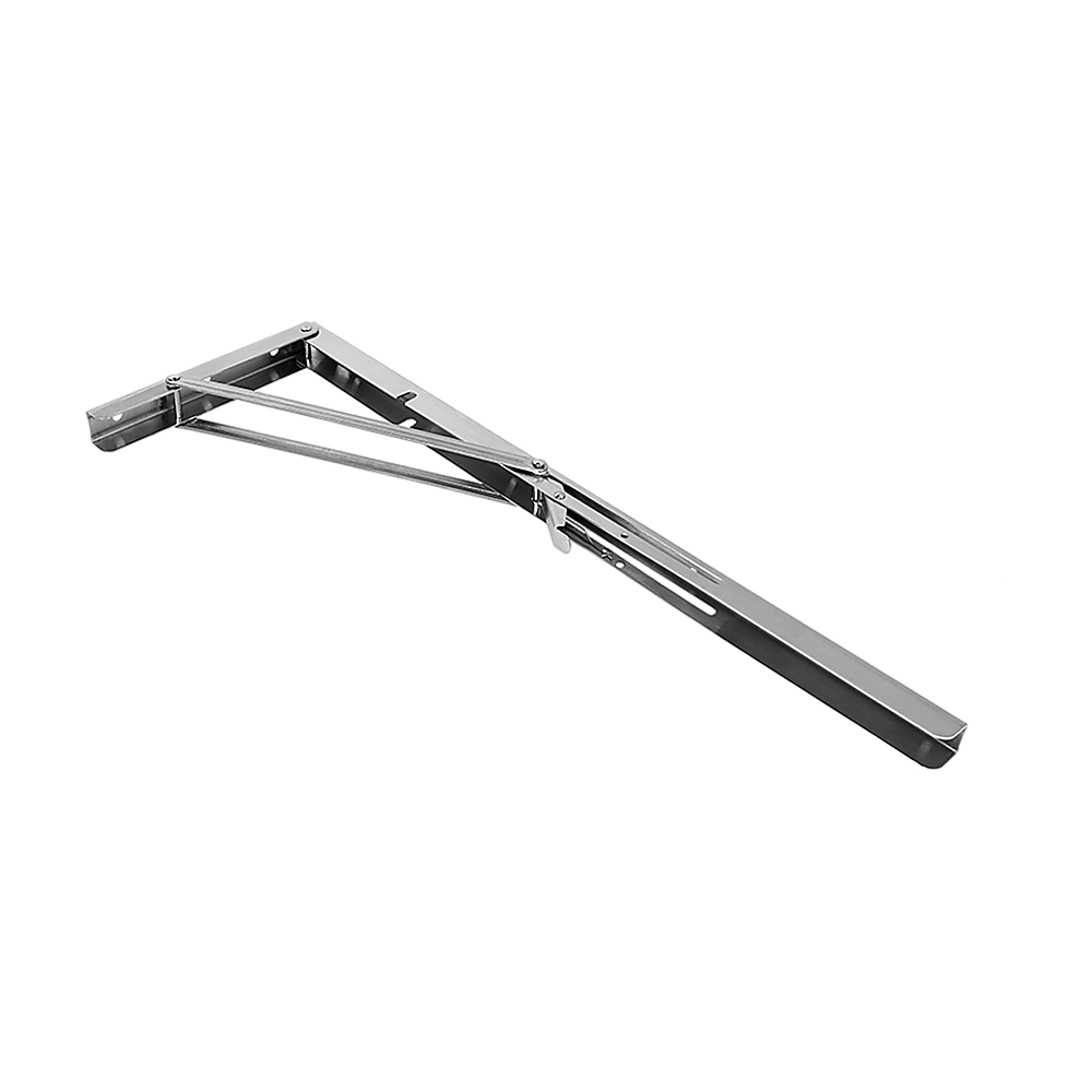 Sofas & Sofa Beds: 2x 20" Stainless Steel Folding Table Bracket Shelf Bench 50kg Load Heavy Duty