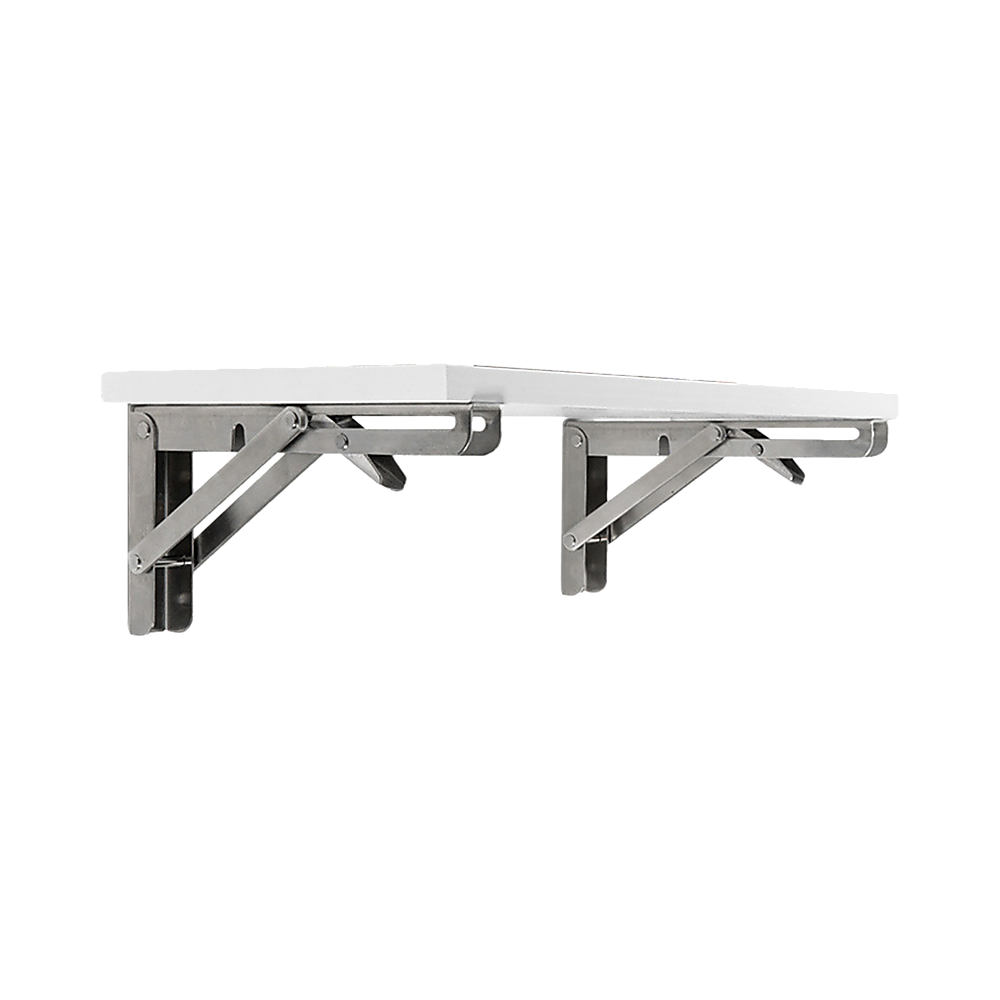 Sofas & Sofa Beds: 2x 20" Stainless Steel Folding Table Bracket Shelf Bench 50kg Load Heavy Duty