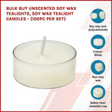 Candles & Diffusers: Bulk Buy Unscented SOY WAX Tealights, Soy Wax Tealight Candles - (100pc per set)