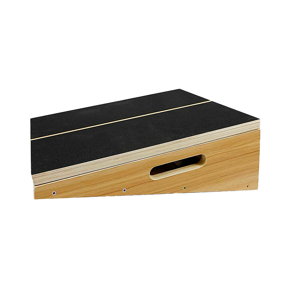 Yoga & Pilates: Wooden Slant Exercise Board With Adjustable Incline And Non-Slip Surface