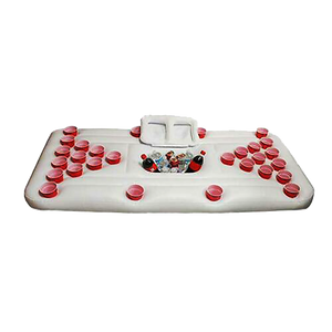 Big PVC Inflatable Beer Pong Raft Floating Pool Party Pong Game Table Lounge Toy