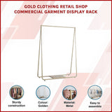 Retail: Gold Clothing Retail Shop Commercial Garment Display Rack