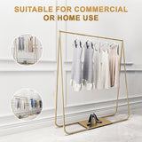 Retail: Gold Clothing Retail Shop Commercial Garment Display Rack
