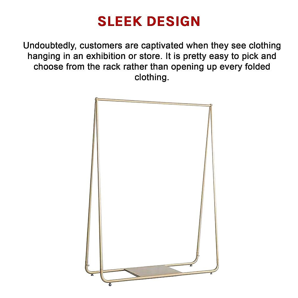 Retail: Gold Clothing Retail Shop Commercial Garment Display Rack