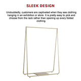 Retail: Gold Clothing Retail Shop Commercial Garment Display Rack