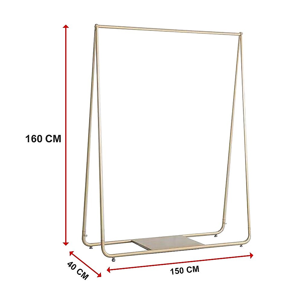 Retail: Gold Clothing Retail Shop Commercial Garment Display Rack