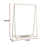 Retail: Gold Clothing Retail Shop Commercial Garment Display Rack