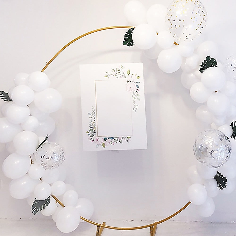 Gardening Accessories: 2M Wedding Hoop Round Circle Arch Backdrop Flower Display Stand Frame Background