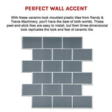 Tiles 3D Peel and Stick Wall Tile Dark Grey 10 Sheets