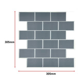 Tiles 3D Peel and Stick Wall Tile Dark Grey 10 Sheets