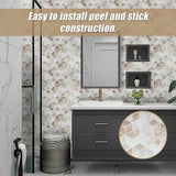 Building Materials: Tiles 3D Peel and Stick Wall Tile Shell Mosaic 10 Sheets