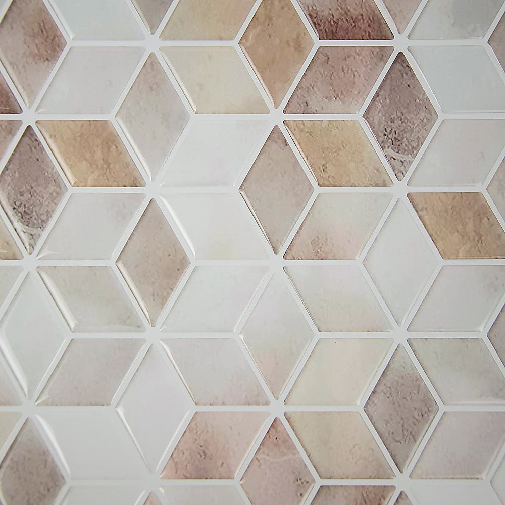 Building Materials: Tiles 3D Peel and Stick Wall Tile Shell Mosaic 10 Sheets