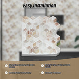 Building Materials: Tiles 3D Peel and Stick Wall Tile Shell Mosaic 10 Sheets