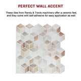Building Materials: Tiles 3D Peel and Stick Wall Tile Shell Mosaic 10 Sheets